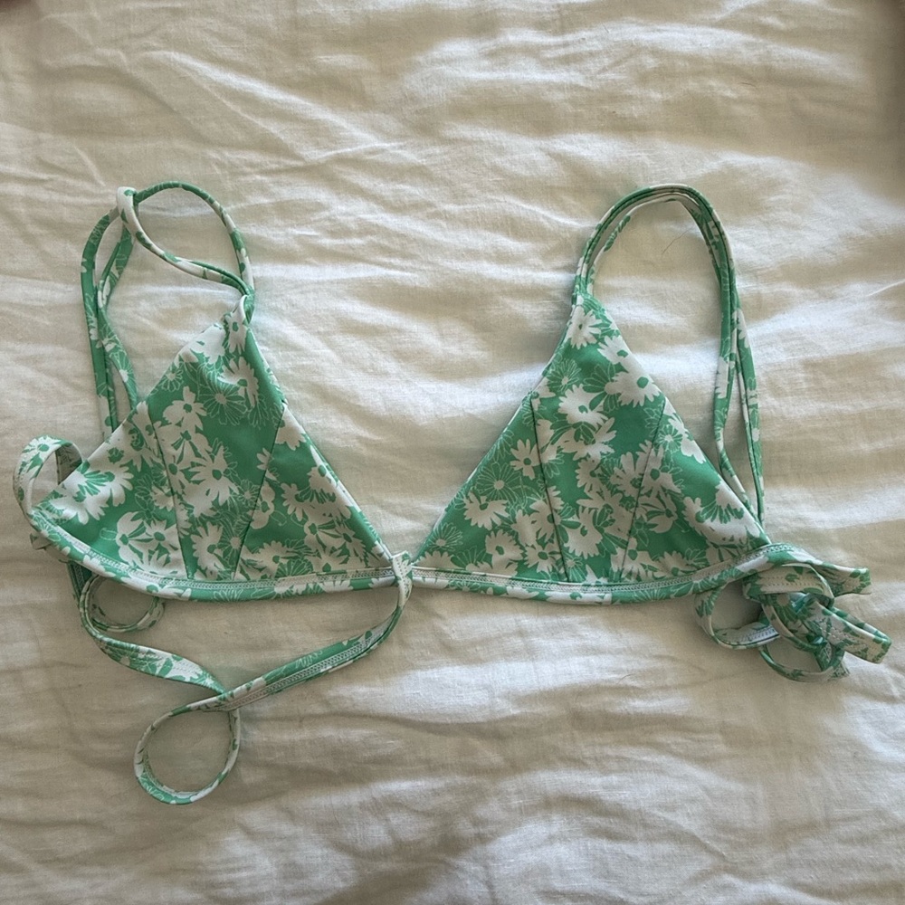Dippin' Daisy's Green Floral Bikini Top
